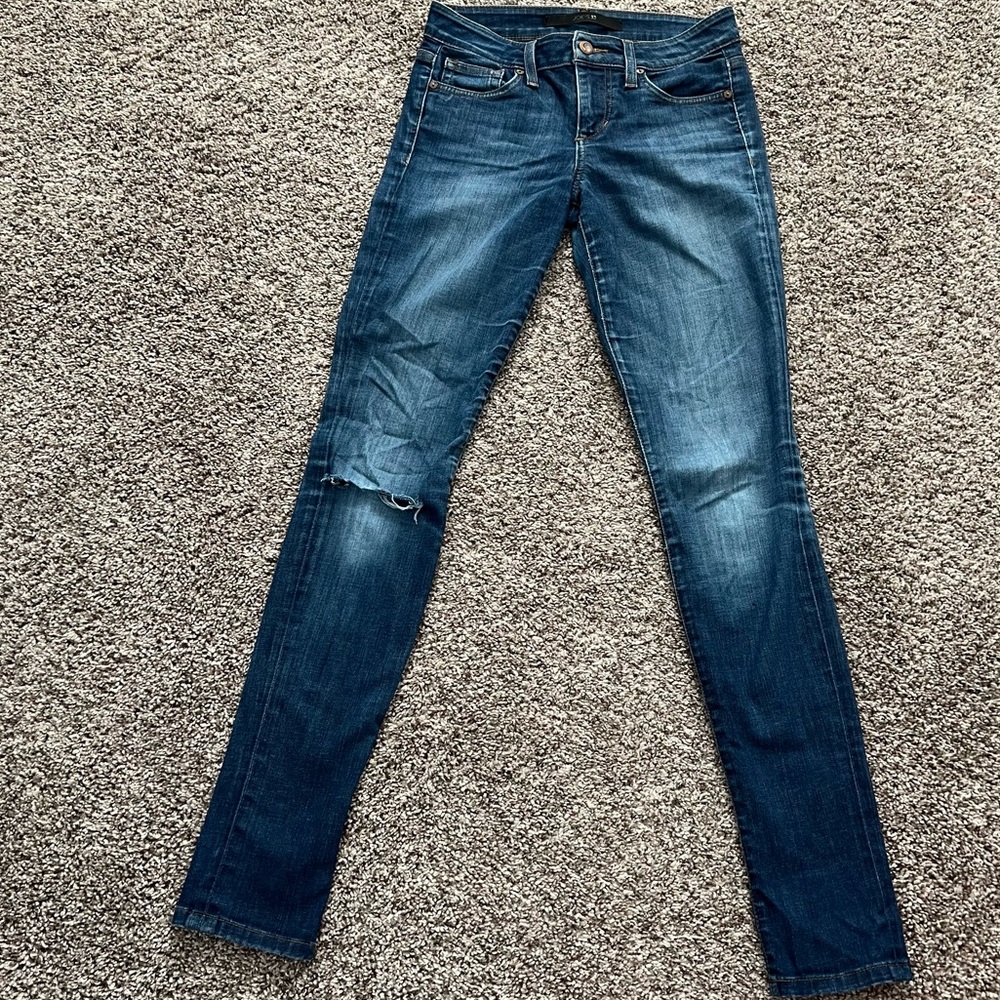 Joes Jeans with small rip in knee